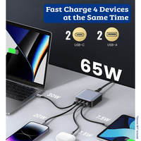 Thumbnail for 65W 4-Port PD GaN Fast Charger - Power and Versatility Combined