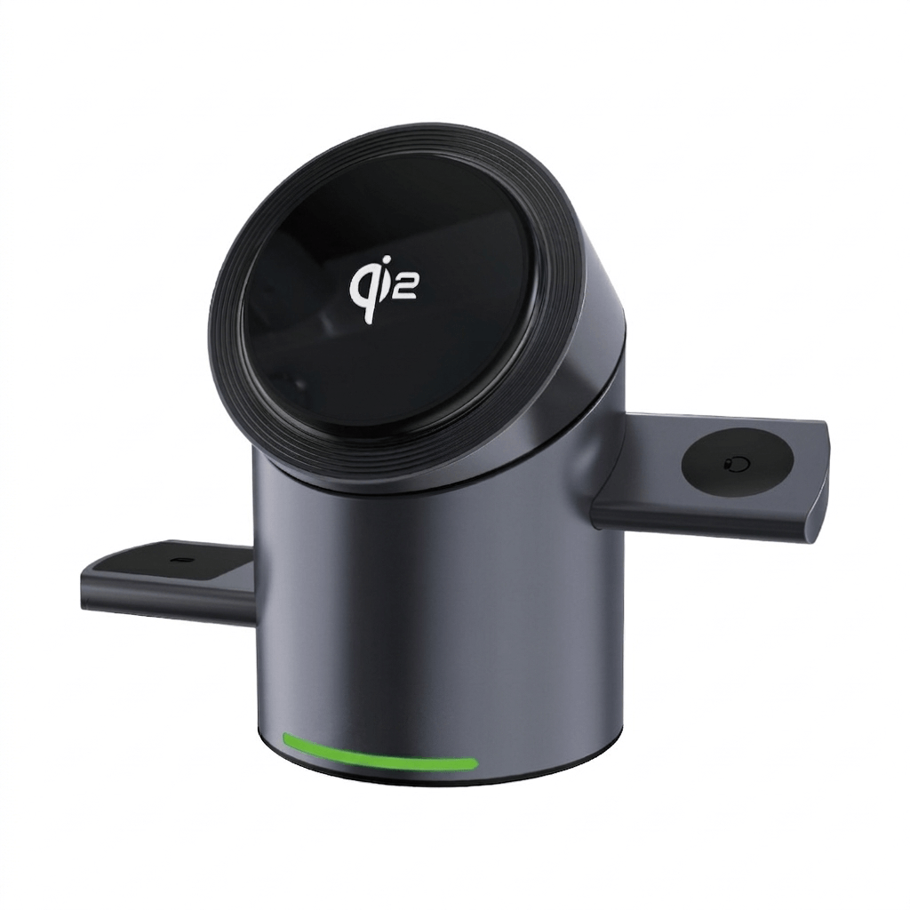 3 in 1 Wireless Charging Station with MagSafe Compatibility – Fast Charging Dock for iPhone, Apple Watch & AirPods