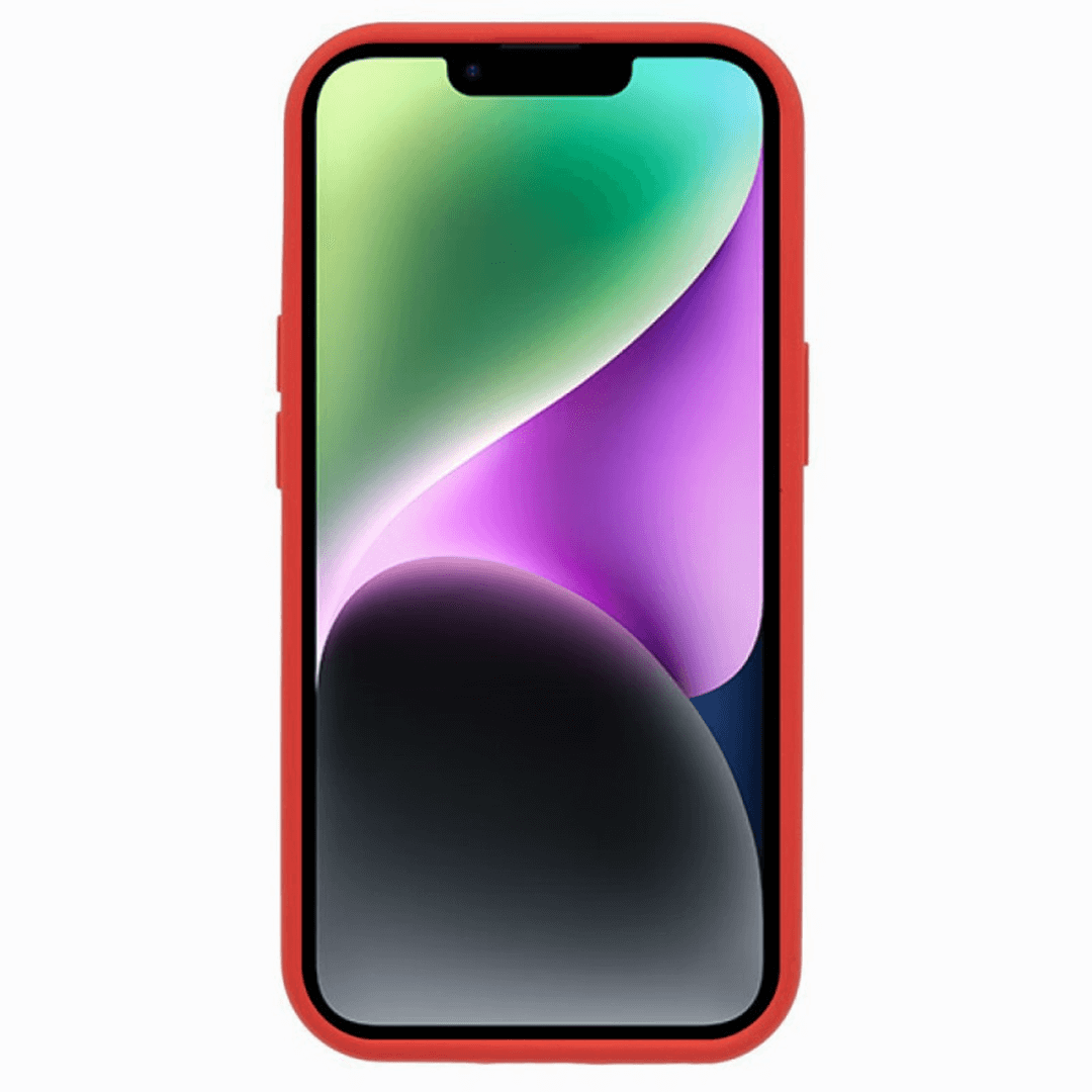 iPhone 13 Compatible Case Cover With Silicone -Red