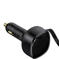 Thumbnail for Retractable 2-in-1 Car Charger C+L 30W-Black