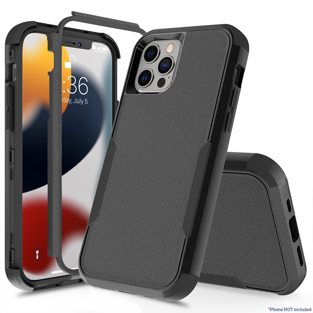 iPhone 11 Compatible Case Cover With Premium Shockproof Heavy Duty Armor - Black