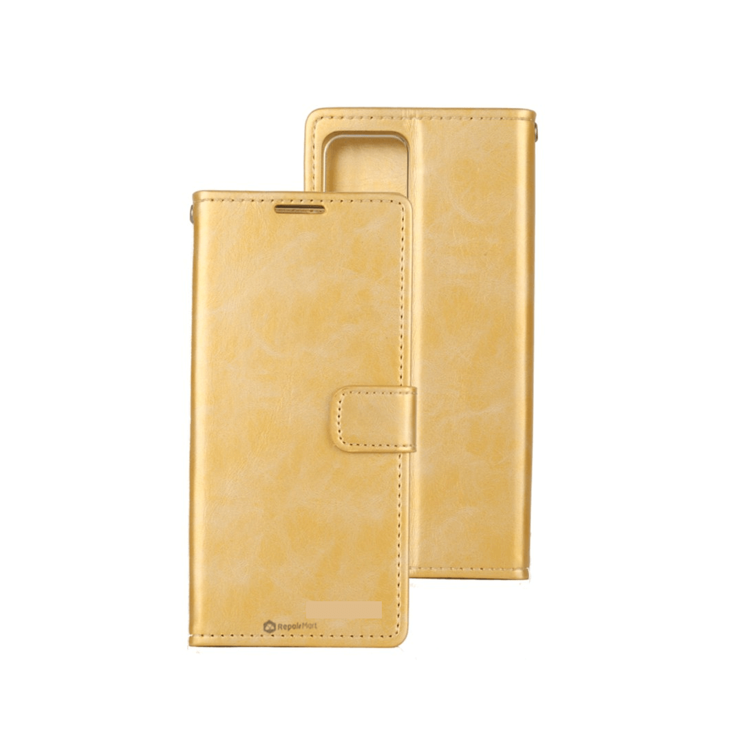 iPhone 15 Pro Max Case Cover Compatible With Bluemoon Diary - Gold