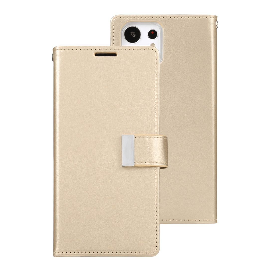 Samsung Galaxy S24 Ultra Compatible Case Cover Made Of Rich Diary - Gold