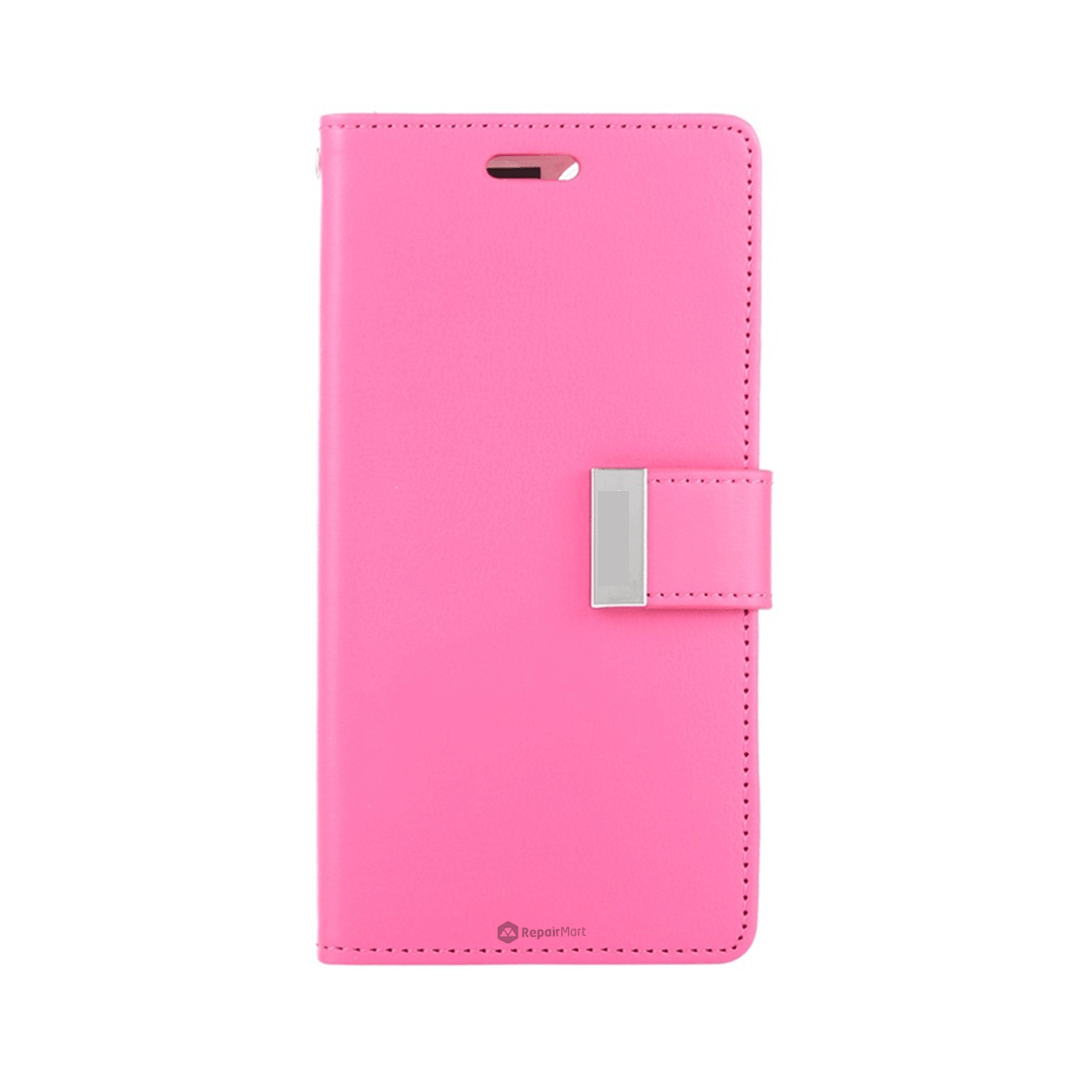 iPhone 15 Pro Max Compatible Case Cover Rich Diary for Stylish Protection - HotPink