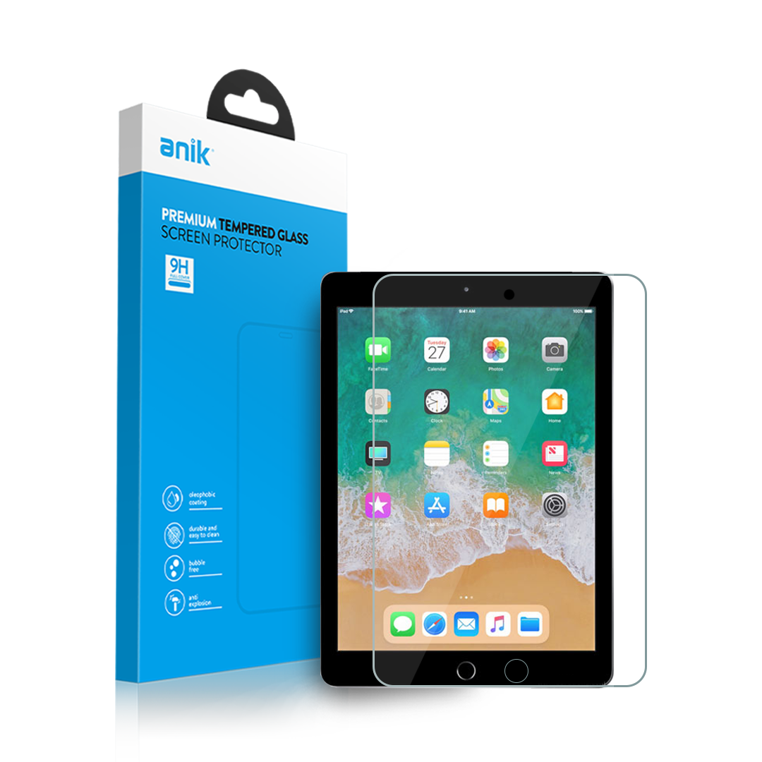 Anik Premium Full Edge Coverage High-Quality Clear Tempered Glass Screen Protector fit for iPad Air 1