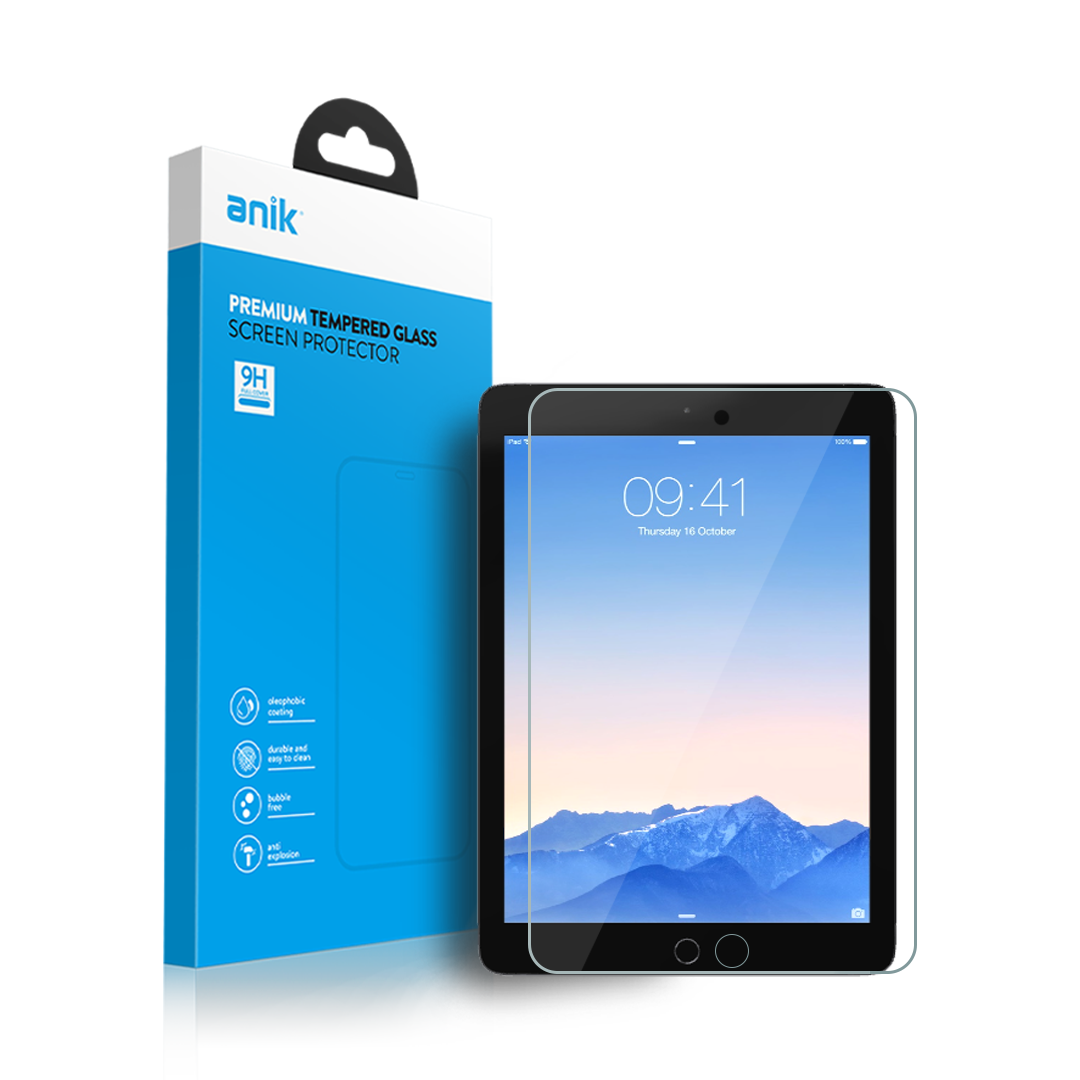 iPad Air 2 Compatible Clear Tempered Glass Screen Protector Of Anik With Premium Full Edge Coverage High-Quality