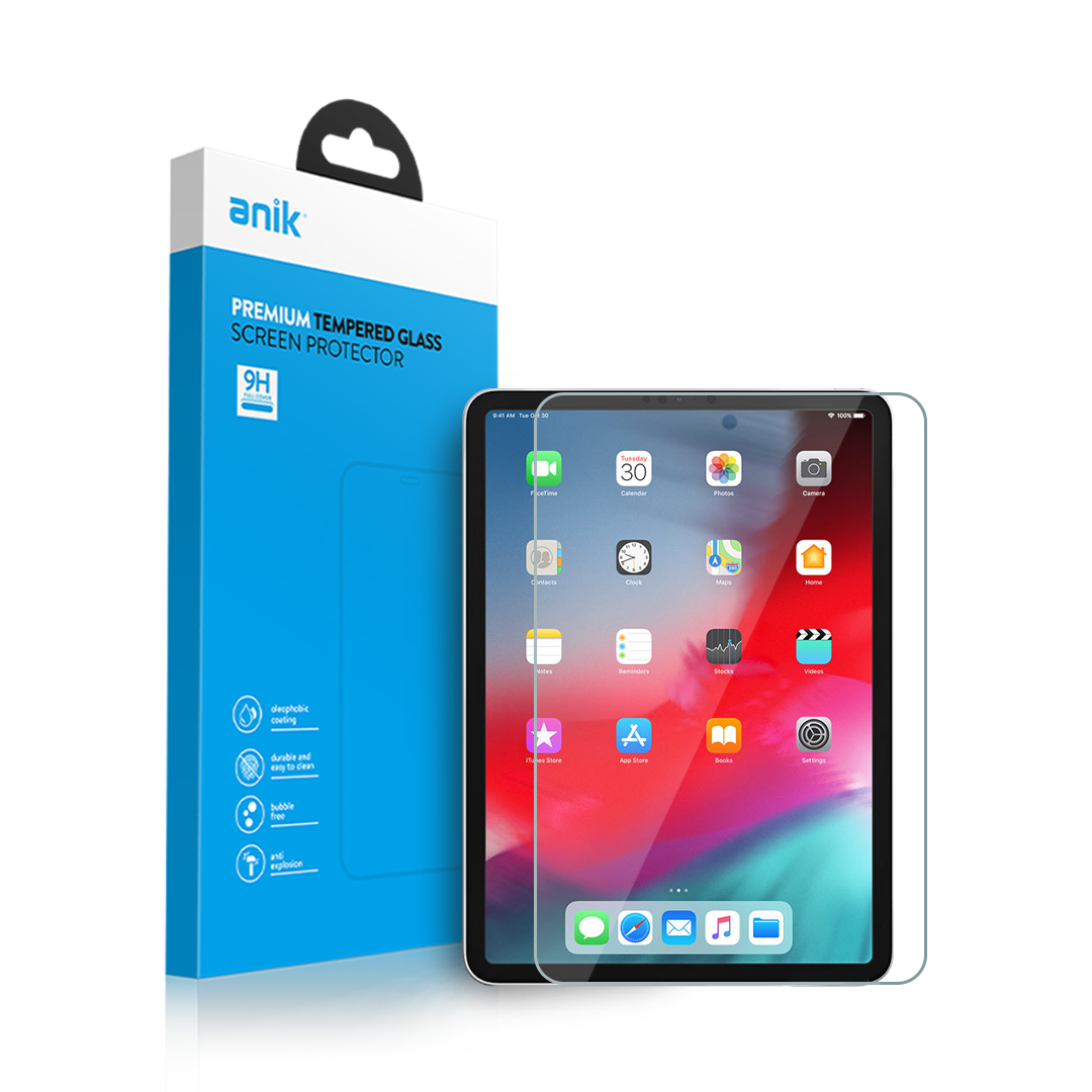 Anik Premium Full Edge Coverage High-Quality Clear Tempered Glass Screen Protector fit for iPad Pro 11 (2018)