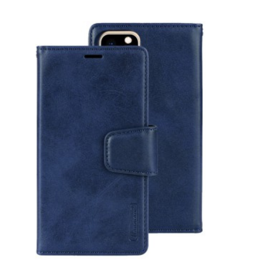 iPhone 11 Pro Compatible Case Cover With 2 in 1 Detachable Magnetic Flip Leather Wallet - Navy