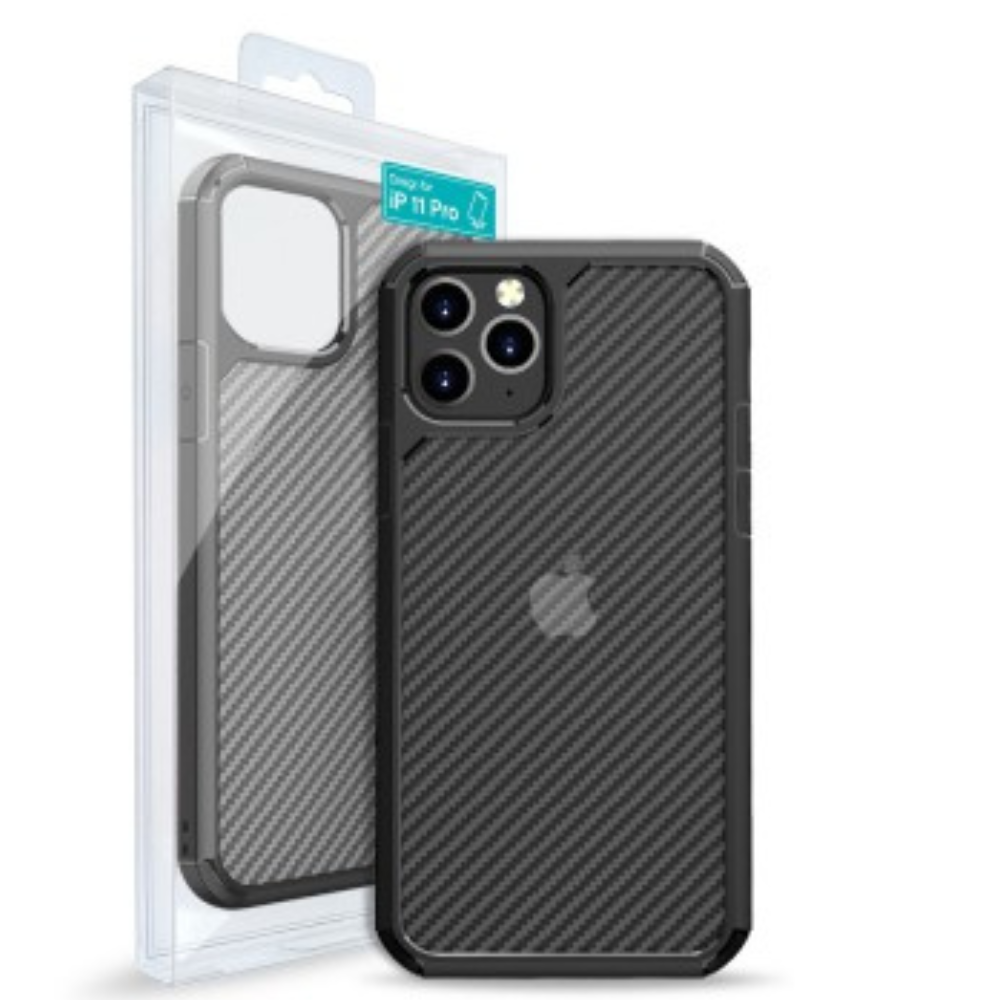 iPhone 11 Pro Compatible Case Cover With Carbon Fiber Hard Shield