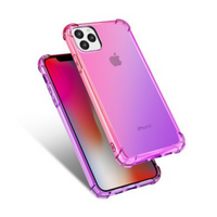 Thumbnail for iPhone 11 Pro Compatible Case Cover With Clear Rainbow Airbag Bumper Shockproof - Pink and Purple