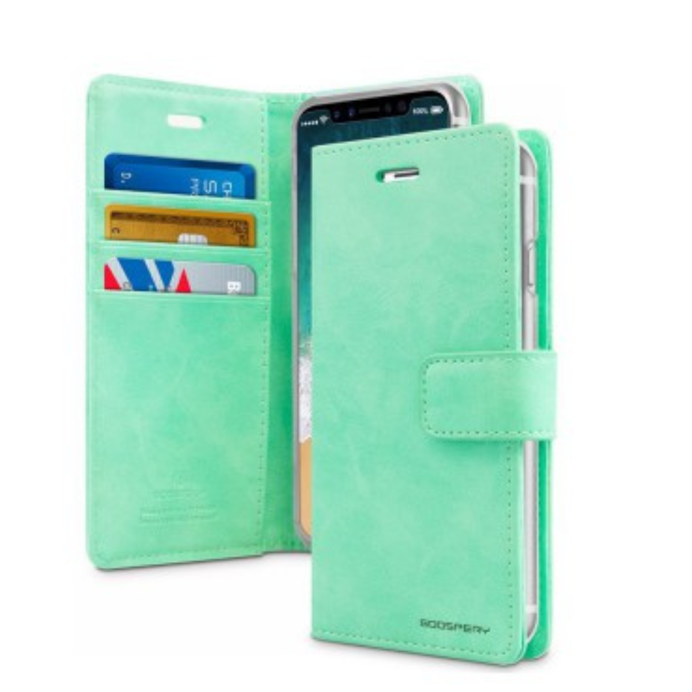 iPhone 11 Pro Max Compatible Case Cover With Premium Bluemoon Diary - Mint