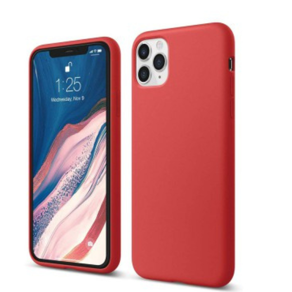 iPhone 11 Pro Max Compatible Case Cover With Premium Liquid Silicone - Red