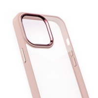 Thumbnail for iPhone 11 Pro Max Compatible Case Cover With Shockproof Clear PC Metal Camera Lens Protection  - Pink