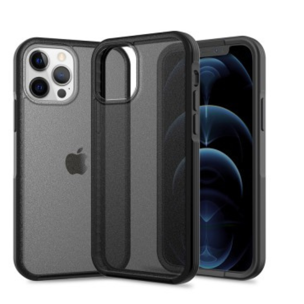 iPhone 12 Pro Max Compatible Case Cover With Heavy Duty Slim Tupoz - Black and Black