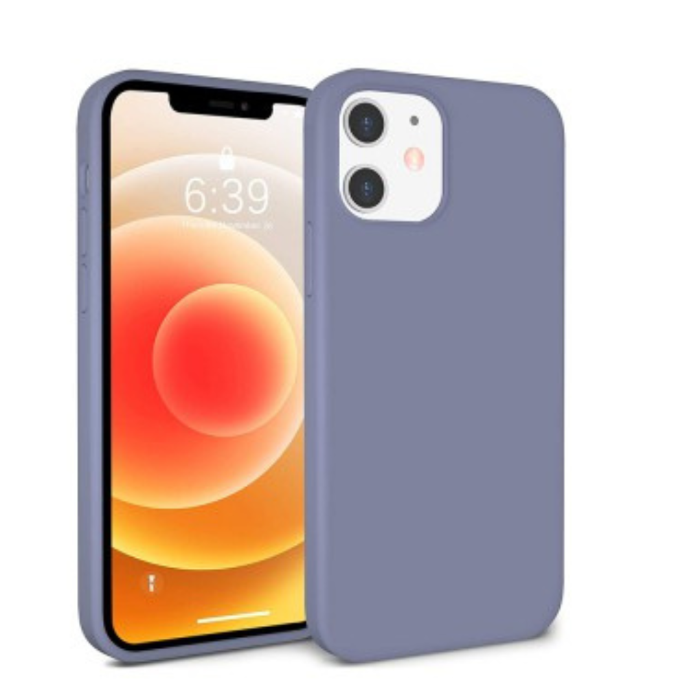 iPhone 12 Pro Compatible Case Cover With Premium Liquid Silicone - Lavender Grey