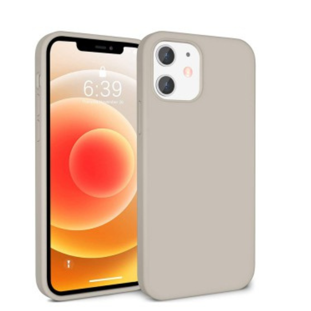 iPhone 12 Pro Max Compatible Case Cover With Premium Liquid Silicone - Stone