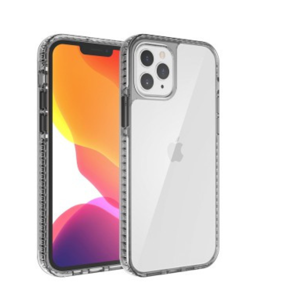 iPhone 12 Pro Max Compatible Case Cover With Ultra Clear Shockproof - Clear Black