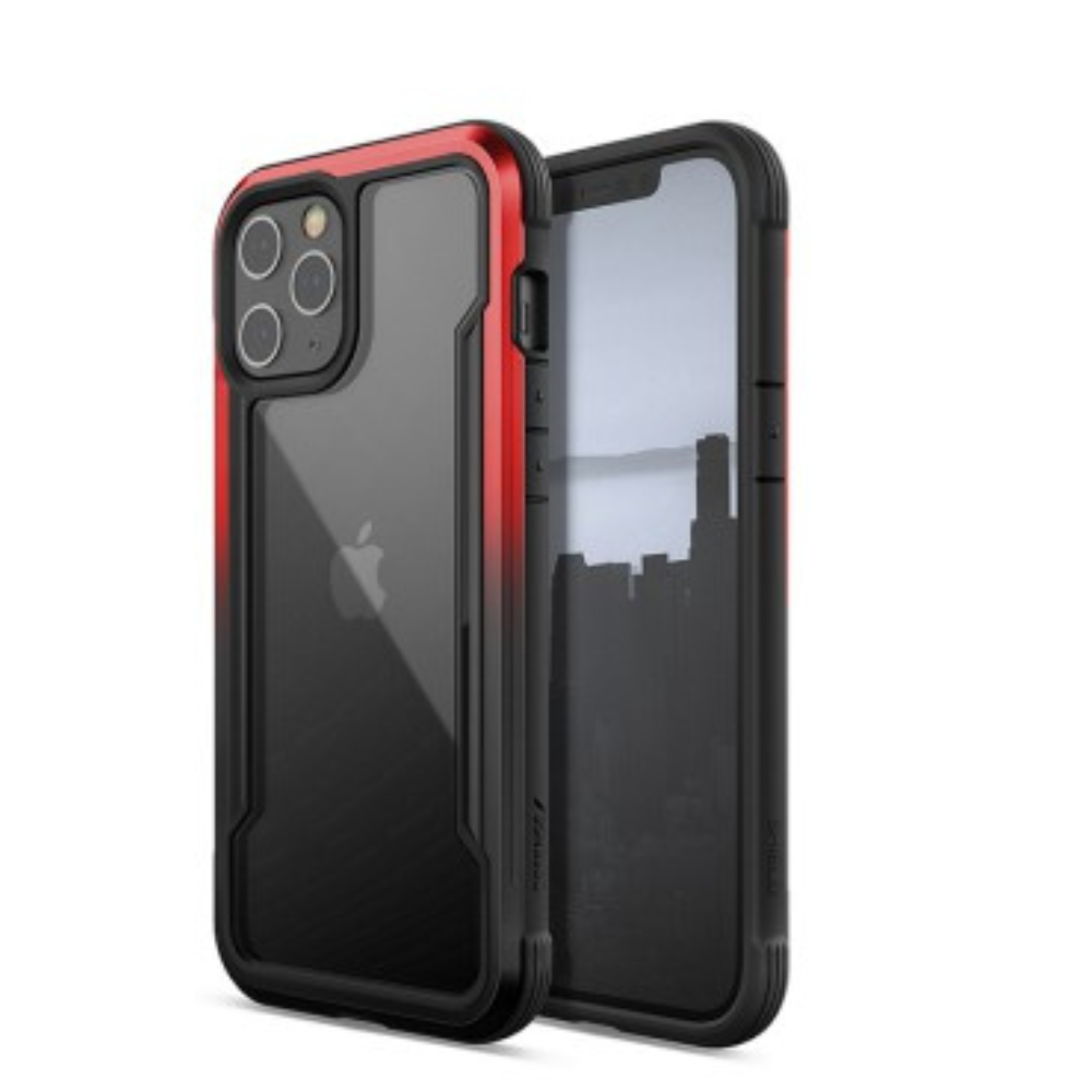 iPhone 12 Pro Compatible Case Cover with Original Defense Shield - Black and Red