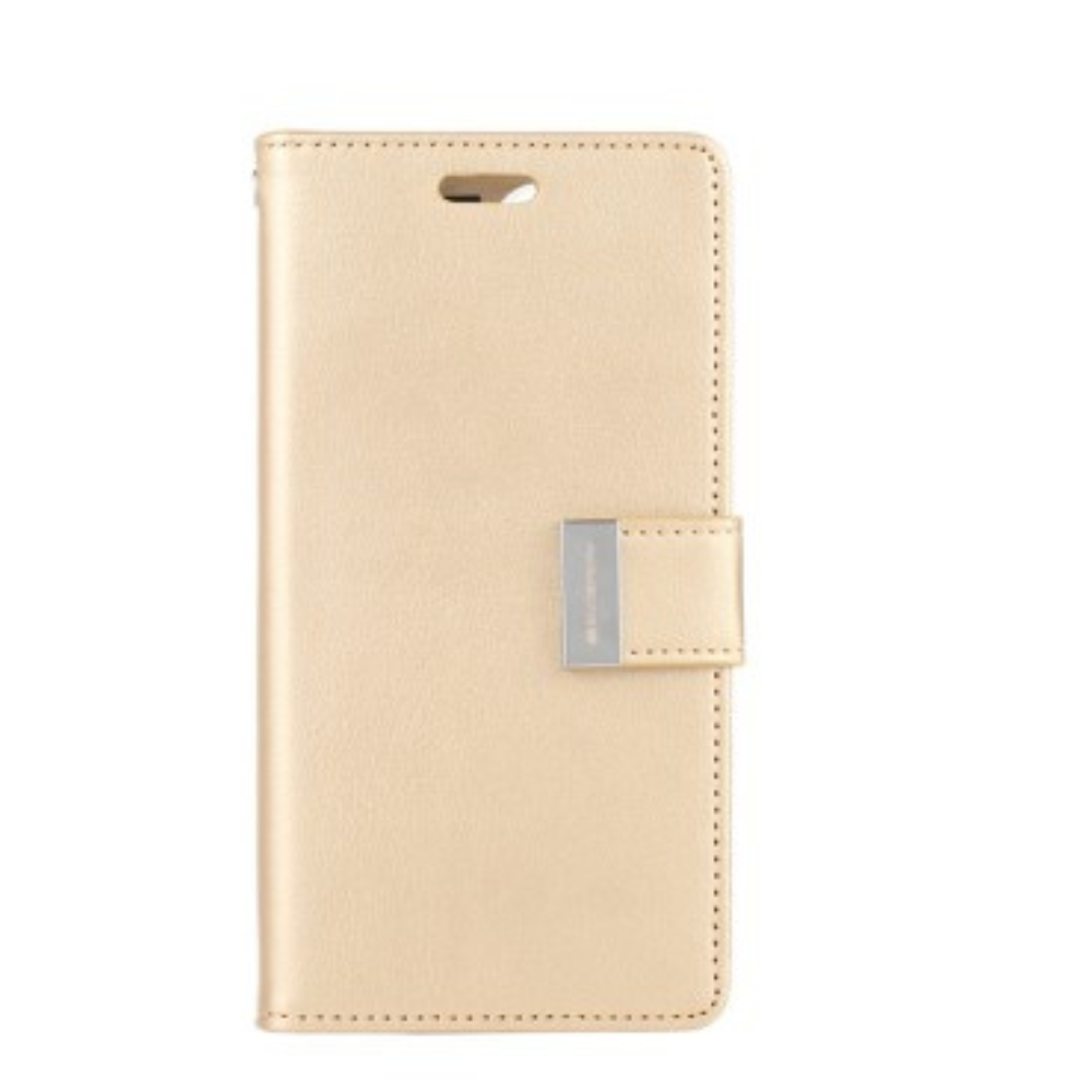 iPhone 13 Mini Compatible Case Cover With Premium Rich Diary - Gold