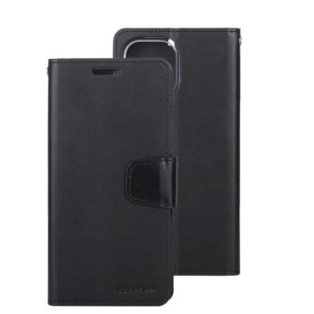 iPhone 13 Mini Compatible Case Cover With Premium Sonata Diary - Black