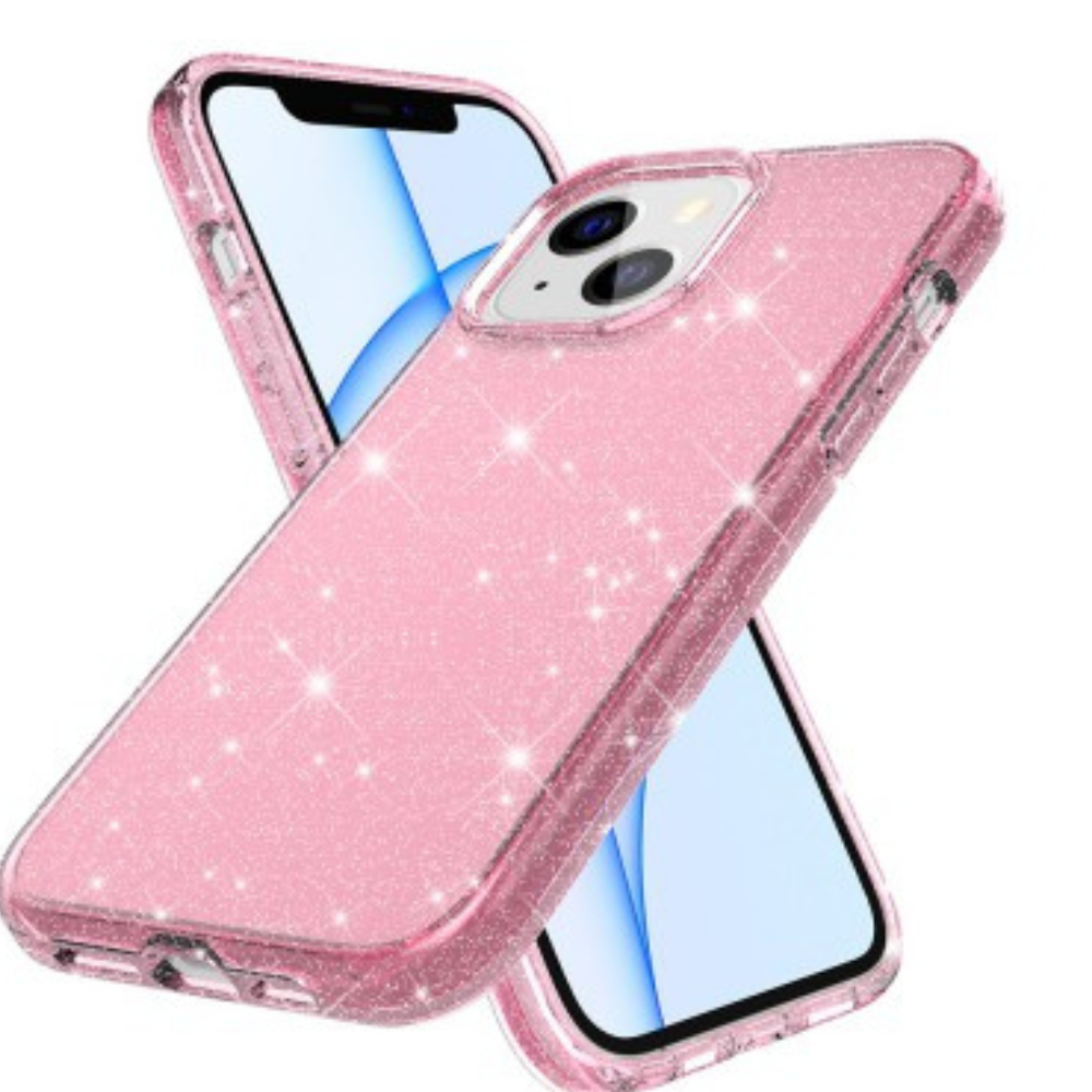 iPhone 13 Mini Compatible Case Cover With Ultimate Glitter And Military-grade Protection - Clear Pink