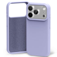 Thumbnail for Lavender grey silicone case front, back, side view iPhone 17 Pro Max