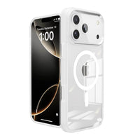 Thumbnail for iPhone 17 Pro Max Metal Lens Clear Case with MagSafe Compatible Ring – White
