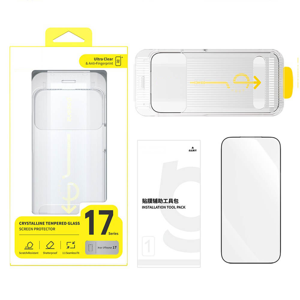 iPhone 17 Pro Max Premium Crystal Diamond Series Tempered Glass Screen Protector – Clear & Privacy with Dust-Free Chamber Easy Installer | Australian Stock