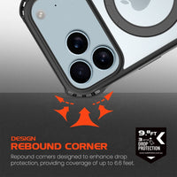 Thumbnail for iPhone 17 Pro Max Magnetic Ring Kickstand Protective Case with Clear Back & Shock Absorption