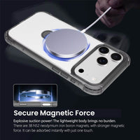 Thumbnail for iPhone 17 Pro Max Magnetic Ring Kickstand Protective Case with Clear Back & Shock Absorption