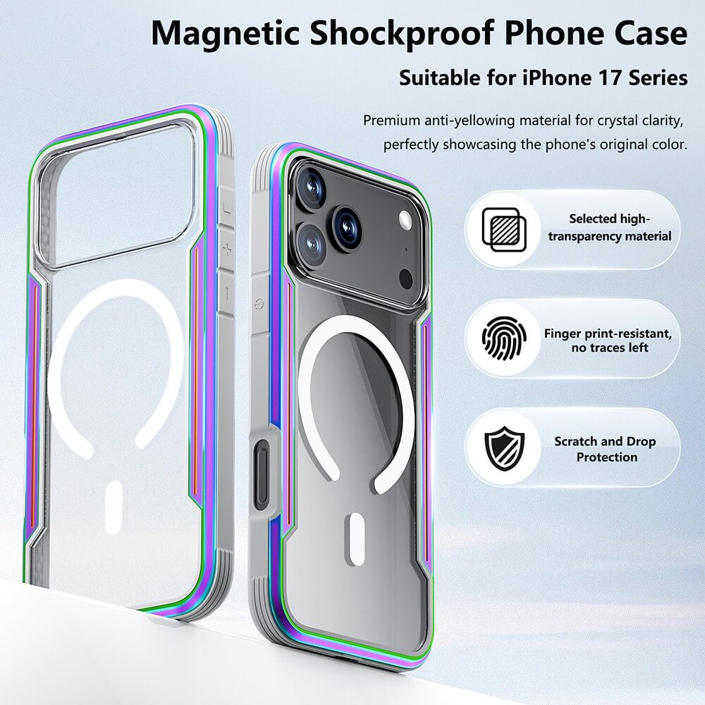 iPhone 17 Pro Max Shield Shockproof Heavy Duty Armour Case – MagSafe Compatible – Blue