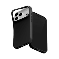 Thumbnail for Black iPhone 17 Pro Max jelly silicone case front, side and back views