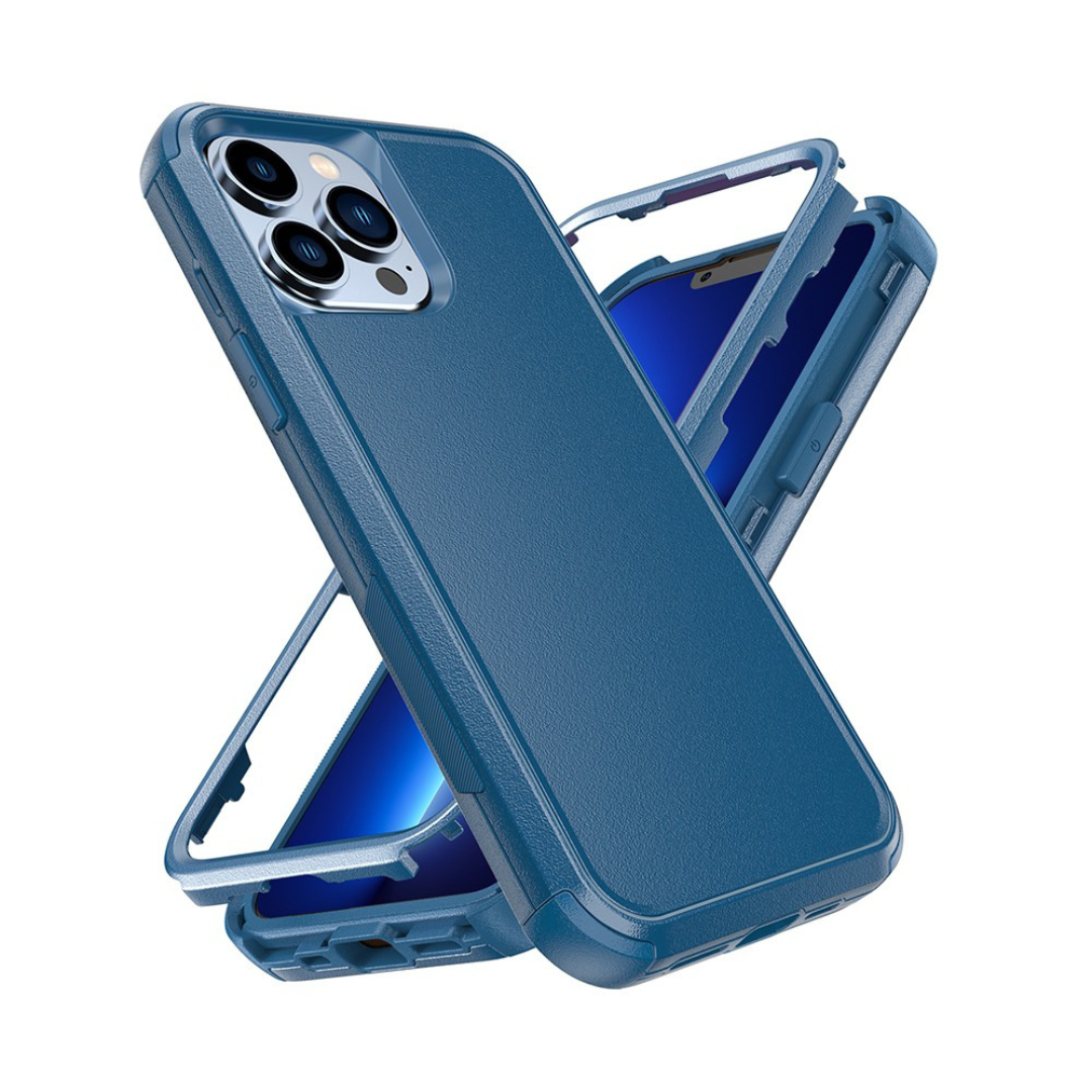 iPhone 14 Drop & Shock Resistant Heavy Duty Case Cover - Strong Build, Premium Quality with Wireless Charging Compatibility - Navy