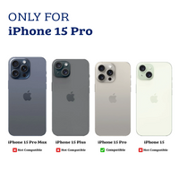 Thumbnail for iPhone 15 Pro Back Camera Lens Protector - Tough HD Tempered Glass, Scratch & Shatter Resistant, Fingerprint & Stain Proof, Anti-Glare with Enhanced Clarity