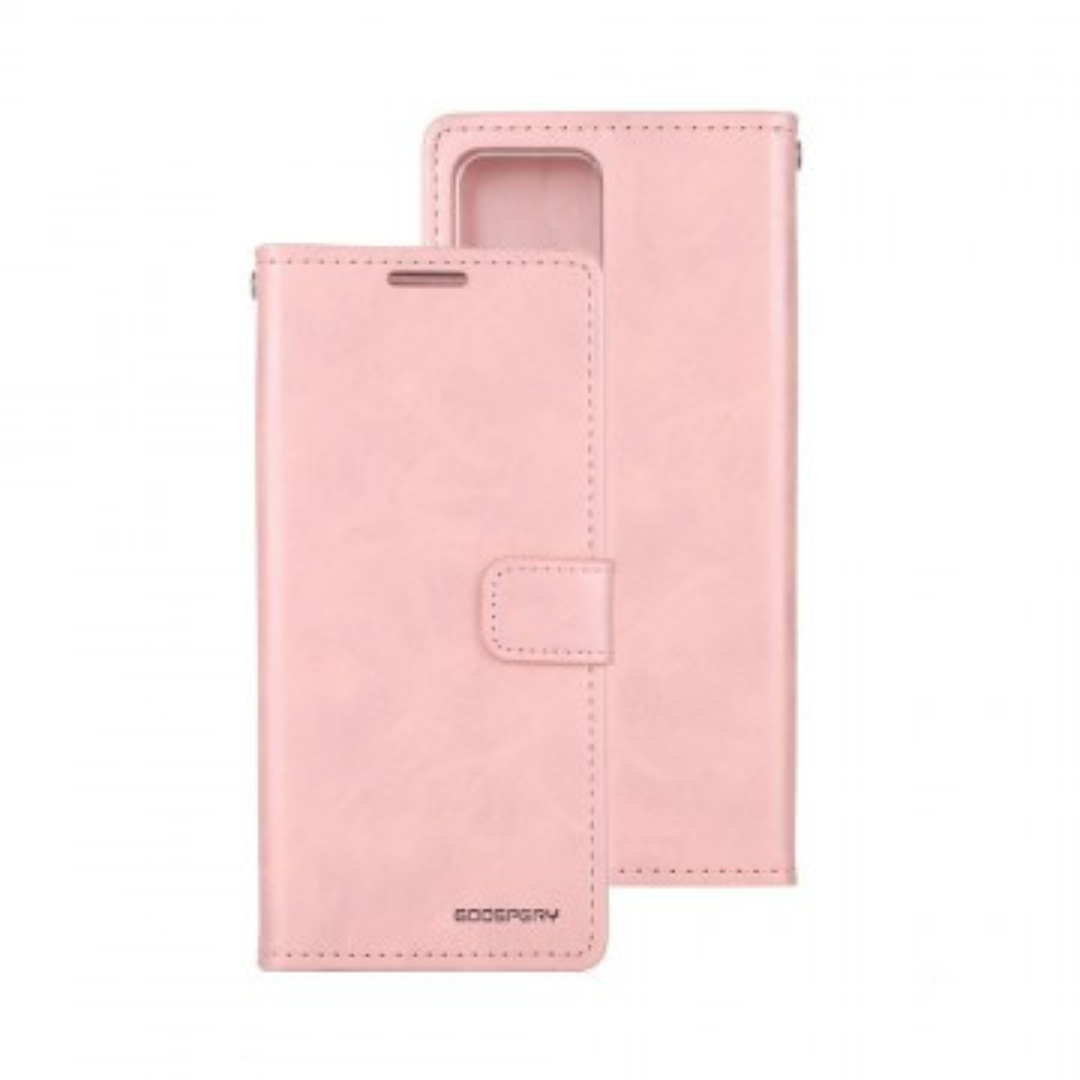 iPhone 16 Pro Max Flip Diary Case Cover with Wallet and Media Stand: Soft and Shock-Resistant, Features Magnetic Closure and Front Cover - MagSafe Compatible - Rose Gold