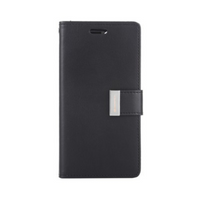 Thumbnail for iPhone 16 Pro Max High-Quality Leather Flip Wallet Case Cover: Shock-Resistant with Front Cover, Multiple Card Slots, Magnetic Closure and Media Stand Convertible - Black