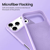 Thumbnail for iPhone 17 Pro Max Liquid Silicone Case Cover with Magnetic Ring – Purple (MagSafe Compatibility)