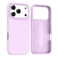 Thumbnail for Purple iPhone 17 Pro Max Liquid Silicone Case Cover with Magnetic Ring – MagSafe-Compatible variant