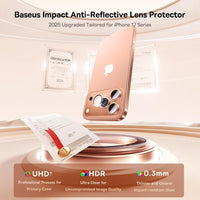 Thumbnail for iPhone 17 Pro / 17 Pro Max Back Camera Lens Screen Protector – Corning Series AR Anti-Reflective HD Tempered Glass | Clear, Black, Orange, Silver | Australian Stock