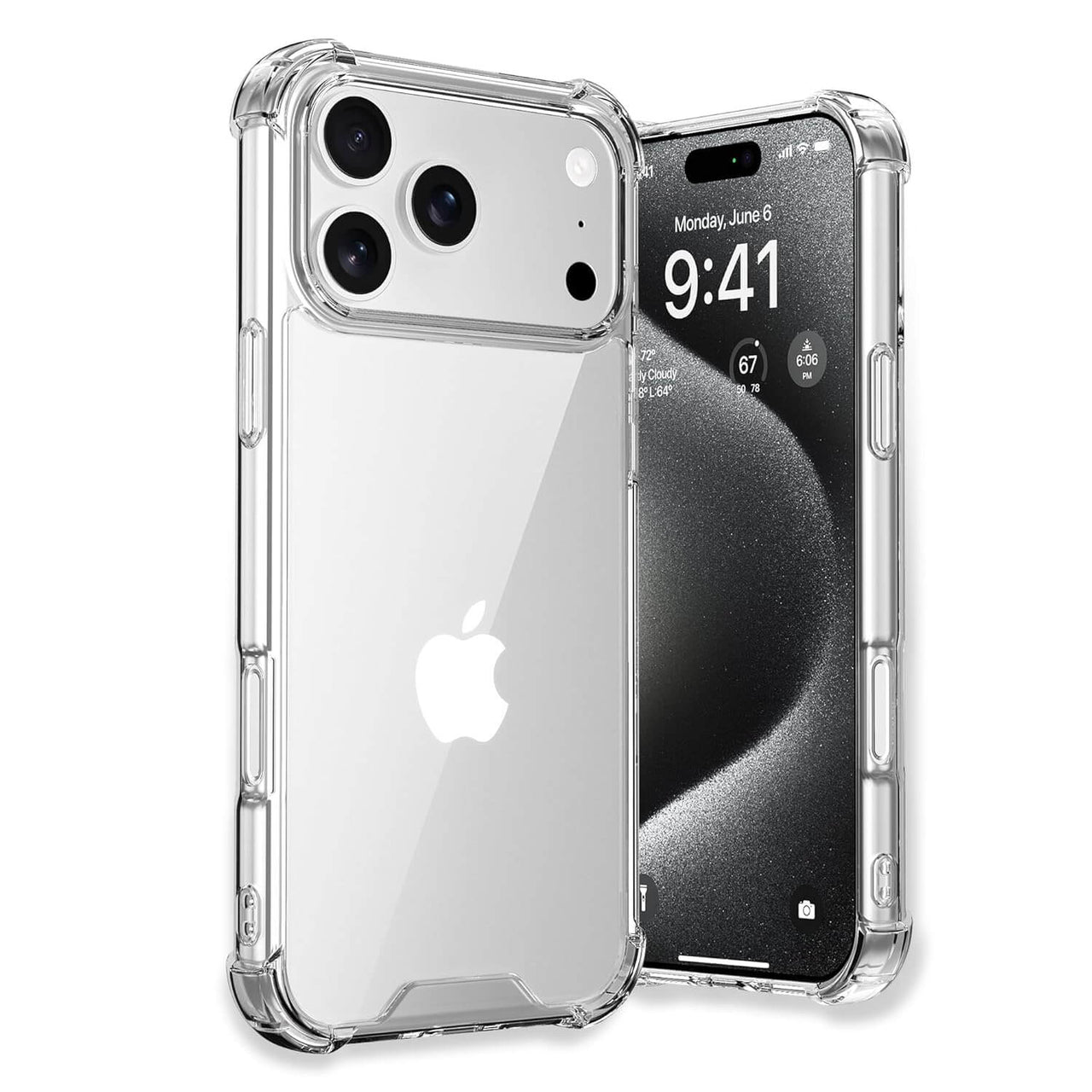 Title: iPhone 17 Pro Max Clear Shockproof Case Cover – Slim Hybrid Transparent Shell