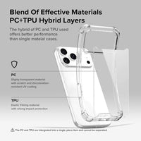 Thumbnail for Title: iPhone 17 Pro Max Clear Shockproof Case Cover – Slim Hybrid Transparent Shell