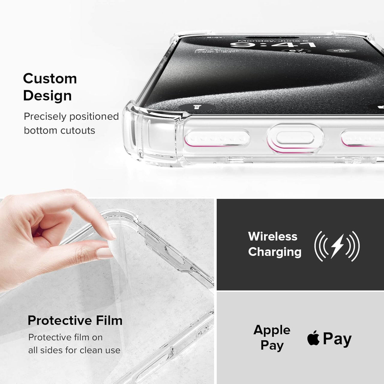 Title: iPhone 17 Pro Max Clear Shockproof Case Cover – Slim Hybrid Transparent Shell