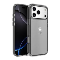 Thumbnail for Black iPhone 17 Pro Max shockproof case with clear back and MagSafe Compatibility, back and side angles