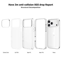 Thumbnail for iPhone 17 Pro Max Ultimate Shockproof Transparent Case – Black (With & Without MagSafe Compatibility)