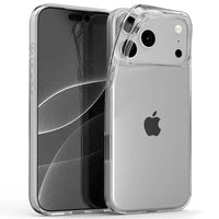 Thumbnail for Ultra-thin transparent clear pearl jelly case cover for iPhone 17 Pro Max – front and back view with wireless charging compatibility.