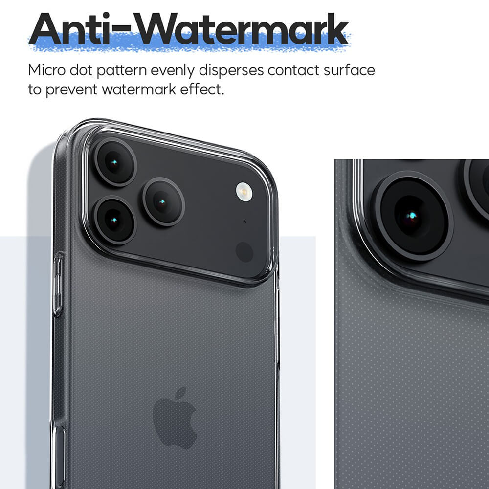 iPhone 17 Pro Max Ultra-Thin Transparent Pearl Jelly Case – Clear