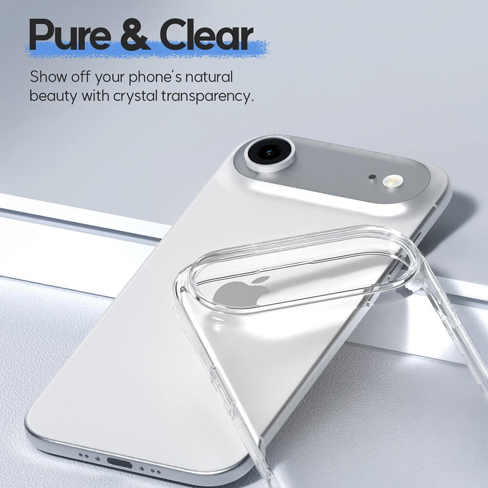 iPhone 17 Pro Max Ultra-Thin Transparent Pearl Jelly Case – Clear