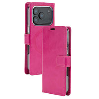 Thumbnail for Hot Pink iPhone 17 Pro Max wallet folio case with MagSafe Compatibility and card slots