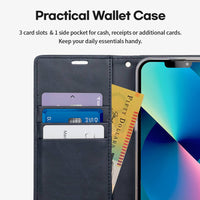 Thumbnail for iPhone 17 Pro Max Wallet Folio Diary Case – Navy (MagSafe Compatibility & Card Slots)