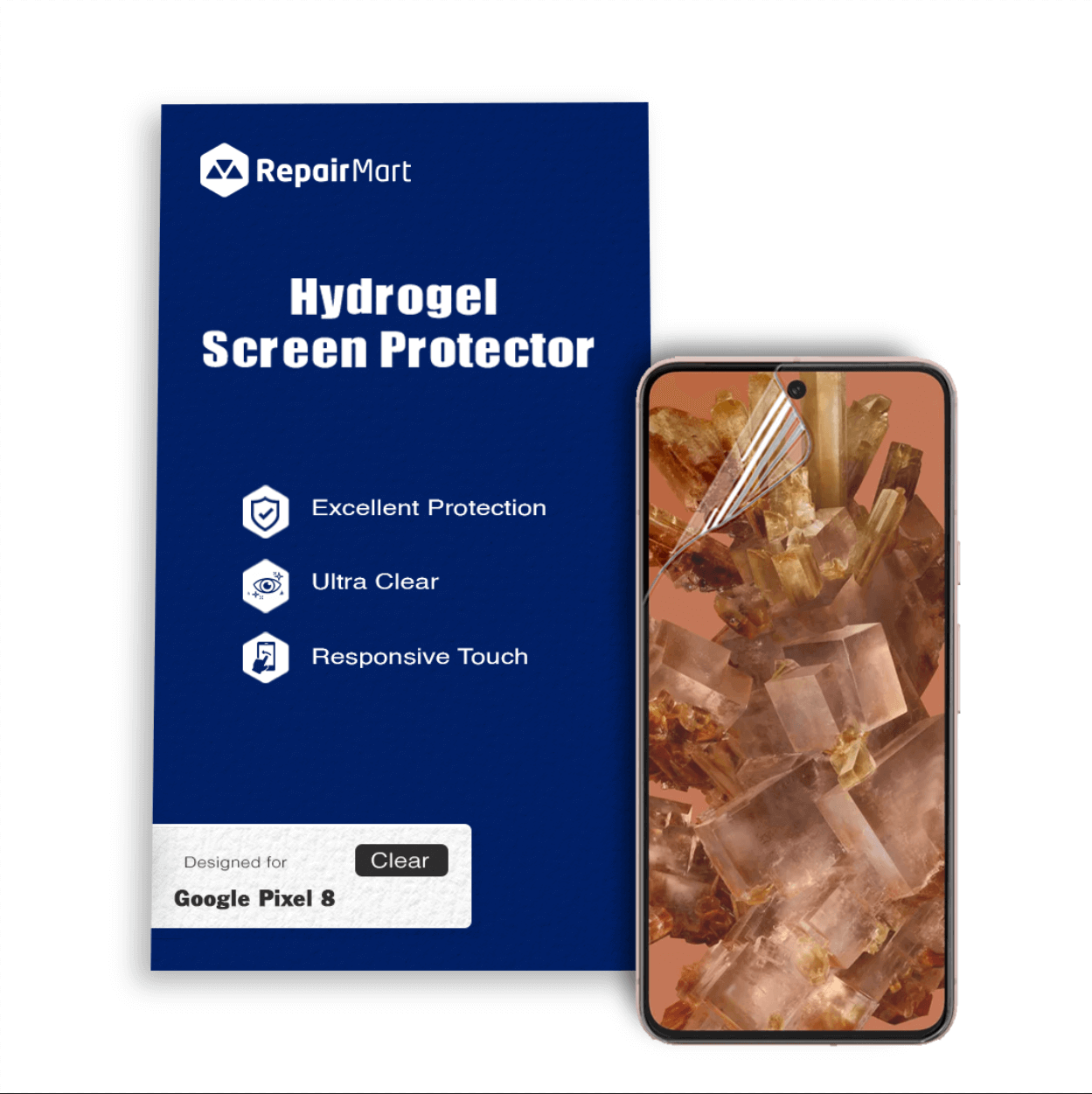 Google Pixel 8 Compatible Premium Hydrogel Screen Protector With Full Coverage Ultra HD